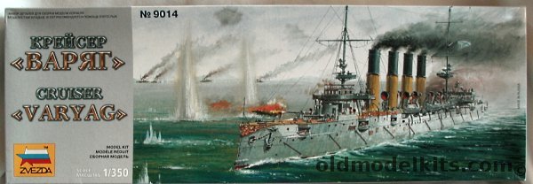 Zvezda 1/350 Varyag Russian Cruiser, 9014 plastic model kit